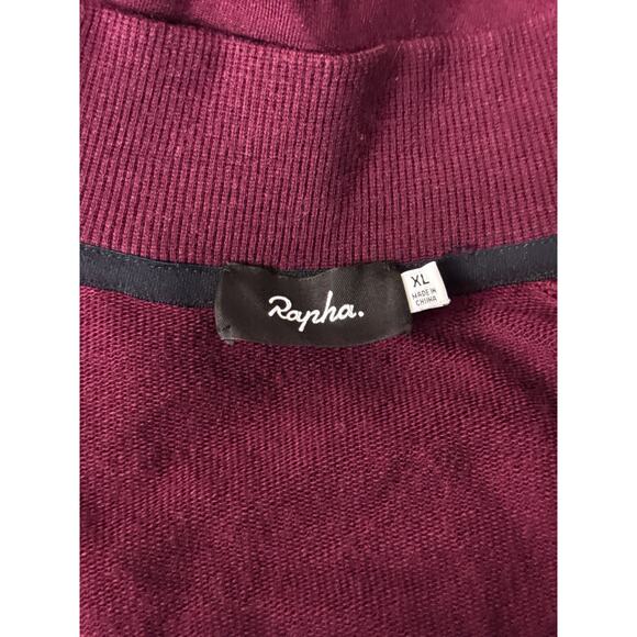 Rapha Track Jacket XL Mens Merino Wool Full Zip Cycling Red Bomber Cycling - Picture 7 of 8